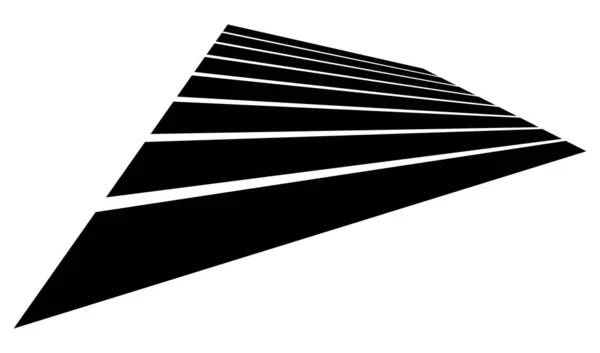 Líneas Audaces Gruesas Rayas Perspectiva Elemento Vector Geométrico Abstracto — Archivo Imágenes Vectoriales