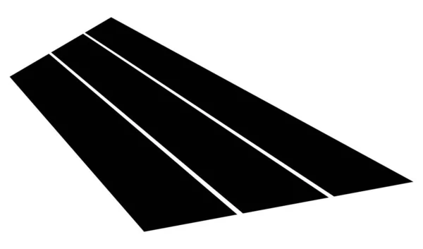 Gras Épaisses Lignes Rayures Perspective Élément Vectoriel Géométrique Abstrait — Image vectorielle