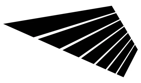 Gras Épaisses Lignes Rayures Perspective Élément Vectoriel Géométrique Abstrait — Image vectorielle