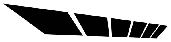 Смелые Толстые Трехмерные Линии Полосы Перспективе Абстрактный Геометрический Векторный Элемент — стоковый вектор