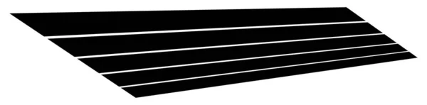 Kühne Dicke Linien Streifen Der Perspektive Abstraktes Geometrisches Vektorelement Bestandsvektorillustration — Stockvektor
