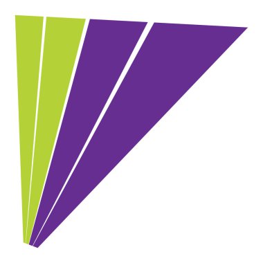 Cesur, kalın üç boyutlu çizgiler, perspektifte çizgiler. Soyut geometrik vektör ögesi