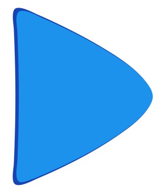 Çizgi film oynatma düğmeleri. Multimedya, filmler, sinema ve çevrimiçi yayın kavramları için uygun renkli yuvarlak üçgen şekiller. Başlat, simgeyi çalıştır