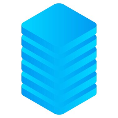 Kule HDD, silindir, raf simgesi. Ana bilgisayar, sunucu simgesi