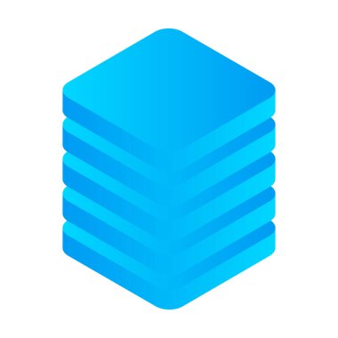 Kule HDD, silindir, raf simgesi. Ana bilgisayar, sunucu simgesi