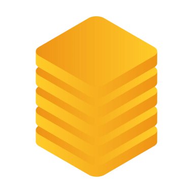 Kule HDD, silindir, raf simgesi. Ana bilgisayar, sunucu simgesi