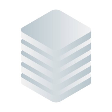 Kule HDD, silindir, raf simgesi. Ana bilgisayar, sunucu simgesi