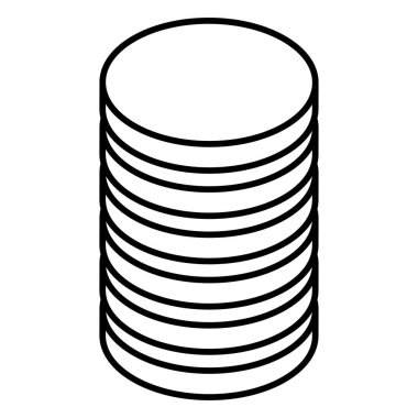 Kule HDD, silindir, raf simgesi. Ana bilgisayar, sunucu simgesi