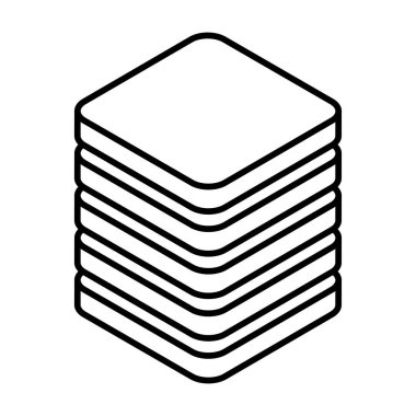 Kule HDD, silindir, raf simgesi. Ana bilgisayar, sunucu simgesi