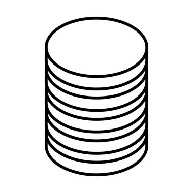 Kule HDD, silindir, raf simgesi. Ana bilgisayar, sunucu simgesi