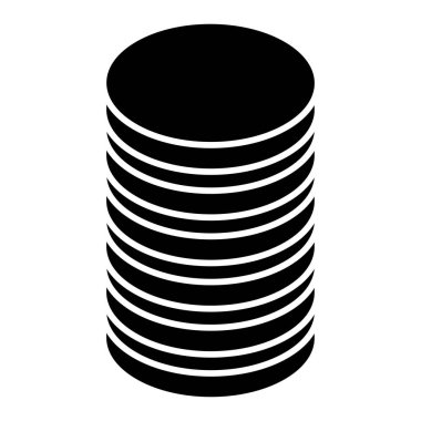 Kule HDD, silindir, raf simgesi. Ana bilgisayar, sunucu simgesi