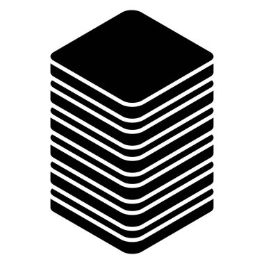 Kule HDD, silindir, raf simgesi. Ana bilgisayar, sunucu simgesi