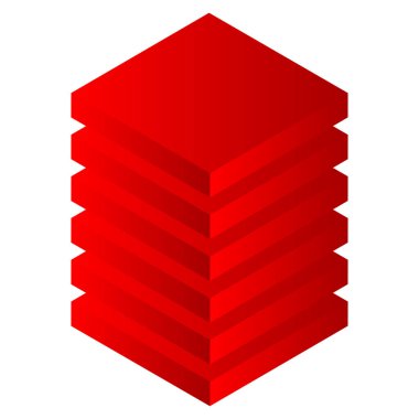 Kule HDD, silindir, raf simgesi. Ana bilgisayar, sunucu simgesi