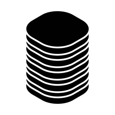 Kule HDD, silindir, raf simgesi. Ana bilgisayar, sunucu simgesi