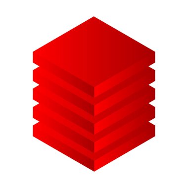 Kule HDD, silindir, raf simgesi. Ana bilgisayar, sunucu simgesi