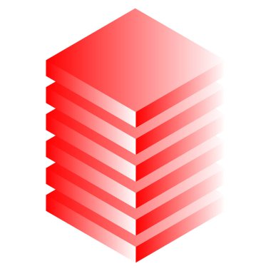 Kule HDD, silindir, raf simgesi. Ana bilgisayar, sunucu simgesi