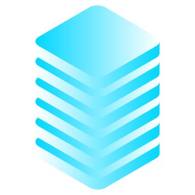 Kule HDD, silindir, raf simgesi. Ana bilgisayar, sunucu simgesi