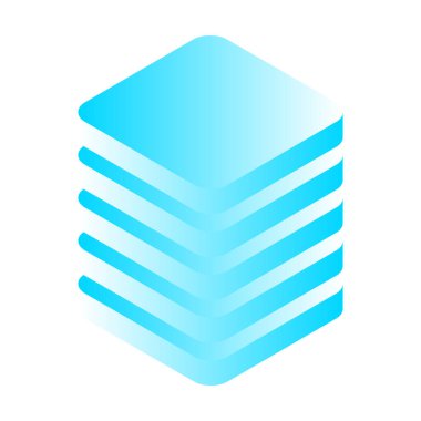 Kule HDD, silindir, raf simgesi. Ana bilgisayar, sunucu simgesi