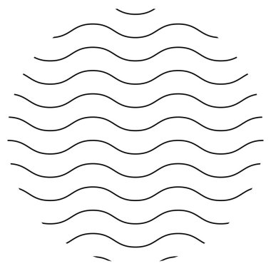 Dalgalı, dalgalı, zig-zag, çapraz çizgiler soyut retro geometrik tasarım elementi