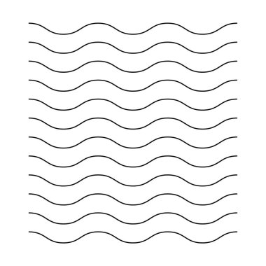 Dalgalı, dalgalı, zig-zag, çapraz çizgiler soyut retro geometrik tasarım elementi