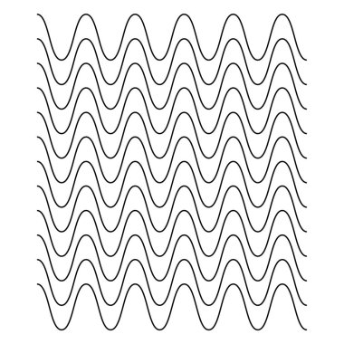Dalgalı, dalgalı, zig-zag, çapraz çizgiler soyut retro geometrik tasarım elementi