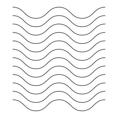 Dalgalı, dalgalı, zig-zag, çapraz çizgiler soyut retro geometrik tasarım elementi