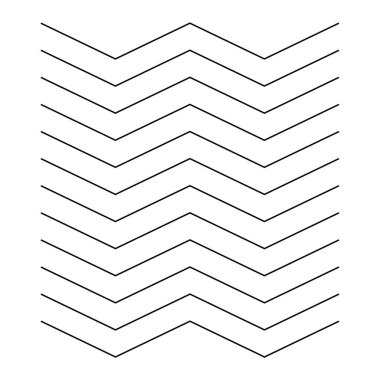 Dalgalı, dalgalı, zig-zag, çapraz çizgiler soyut retro geometrik tasarım elementi