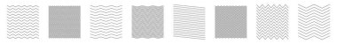 Dalgalı, dalgalı, zig-zag, çapraz çizgiler soyut retro geometrik tasarım elementi. Stock vektör illüstrasyonu, klip- art grafikleri