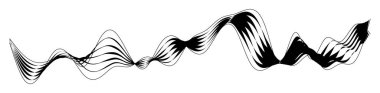 Dalgalı, dalgalı çizgi vektör elemanı. Stock vektör illüstrasyonu, klip- art grafikleri