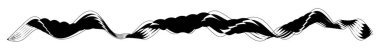 Dalgalı, dalgalı çizgi vektör elemanı. Stock vektör illüstrasyonu, klip- art grafikleri