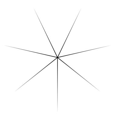 Radikal, yayıcı, eşmerkezli çizgiler vektör şekil elementi