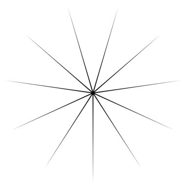 Radikal, yayıcı, eşmerkezli çizgiler vektör şekil elementi