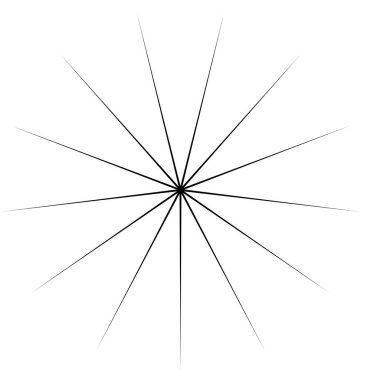 Radikal, yayıcı, eşmerkezli çizgiler vektör şekil elementi