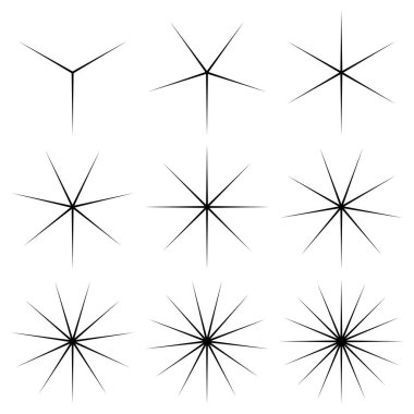 Radikal, yayıcı, eşmerkezli çizgiler vektör şekil elementi
