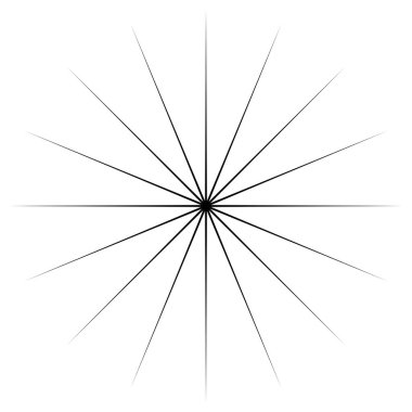 Radikal, yayıcı, eşmerkezli çizgiler vektör şekil elementi