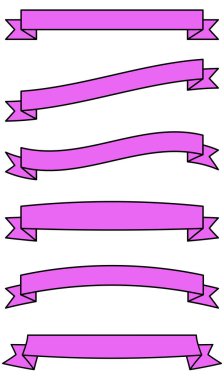 Kurdele, yay, etiket ve etiket ögesi vektör illüstrasyonunu ayarla