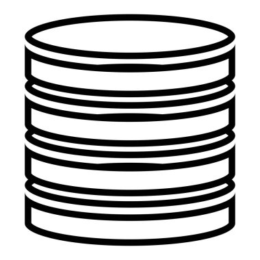 Kule HDD, silindir, raf simgesi. Ana bilgisayar, sunucu simgesi