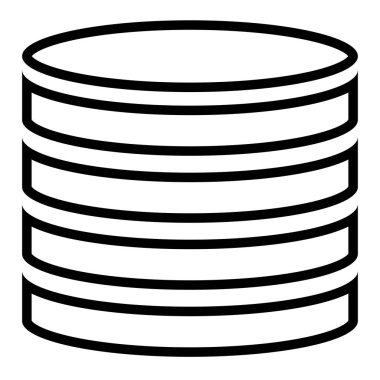 Kule HDD, silindir, raf simgesi. Ana bilgisayar, sunucu simgesi