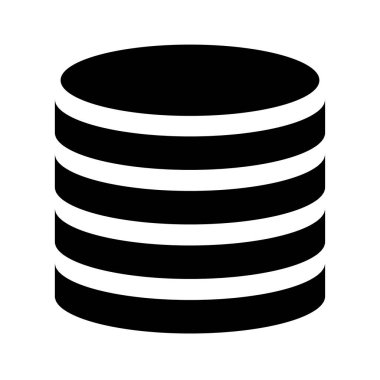 Kule HDD, silindir, raf simgesi. Ana bilgisayar, sunucu simgesi