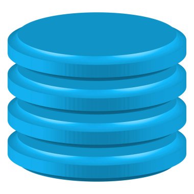 Kule HDD, silindir, raf simgesi. Ana bilgisayar, sunucu simgesi