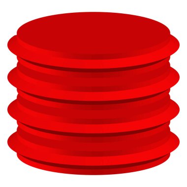 Kule HDD, silindir, raf simgesi. Ana bilgisayar, sunucu simgesi