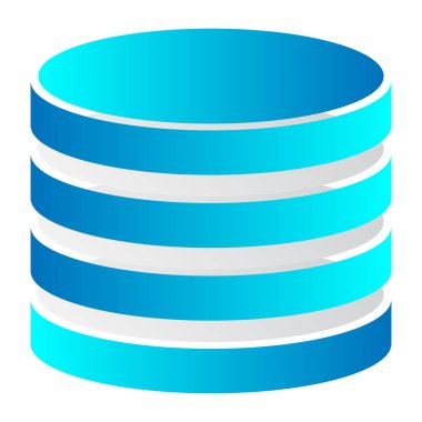 Kule HDD, silindir, raf simgesi. Ana bilgisayar, sunucu simgesi