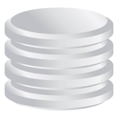 Kule HDD, silindir, raf simgesi. Ana bilgisayar, sunucu simgesi