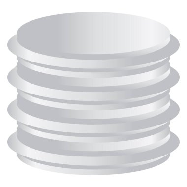 Kule HDD, silindir, raf simgesi. Ana bilgisayar, sunucu simgesi