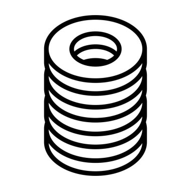 Kule HDD, silindir, raf simgesi. Ana bilgisayar, sunucu simgesi
