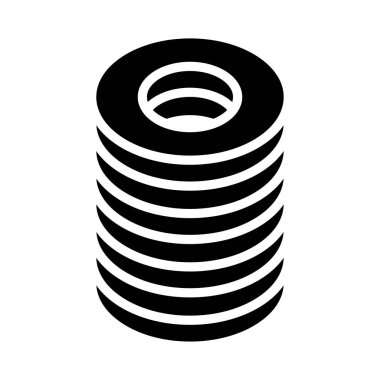 Kule HDD, silindir, raf simgesi. Ana bilgisayar, sunucu simgesi