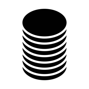 Kule HDD, silindir, raf simgesi. Ana bilgisayar, sunucu simgesi