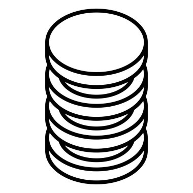 Kule HDD, silindir, raf simgesi. Ana bilgisayar, sunucu simgesi