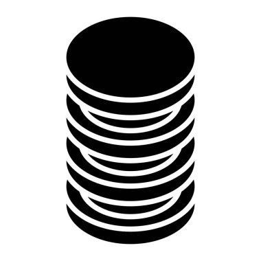 Kule HDD, silindir, raf simgesi. Ana bilgisayar, sunucu simgesi