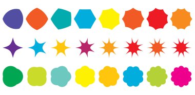 Yıldız patlaması, güneş patlaması yuvarlak fiyat etiketi, etiket şekli ögesi ()